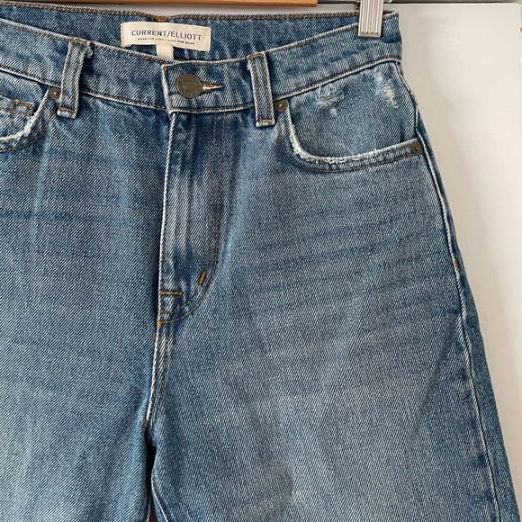 Current Elliott Boyfriend Distressed Jeans Blue 24 MSRP $228 EUC - Picture 4 of 7